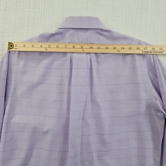 Brooks Brothers Regent Shirt Size 15 1/2 - 4/5 Lilac Windowpane Non-Iron EUC - Picture 12 of 16